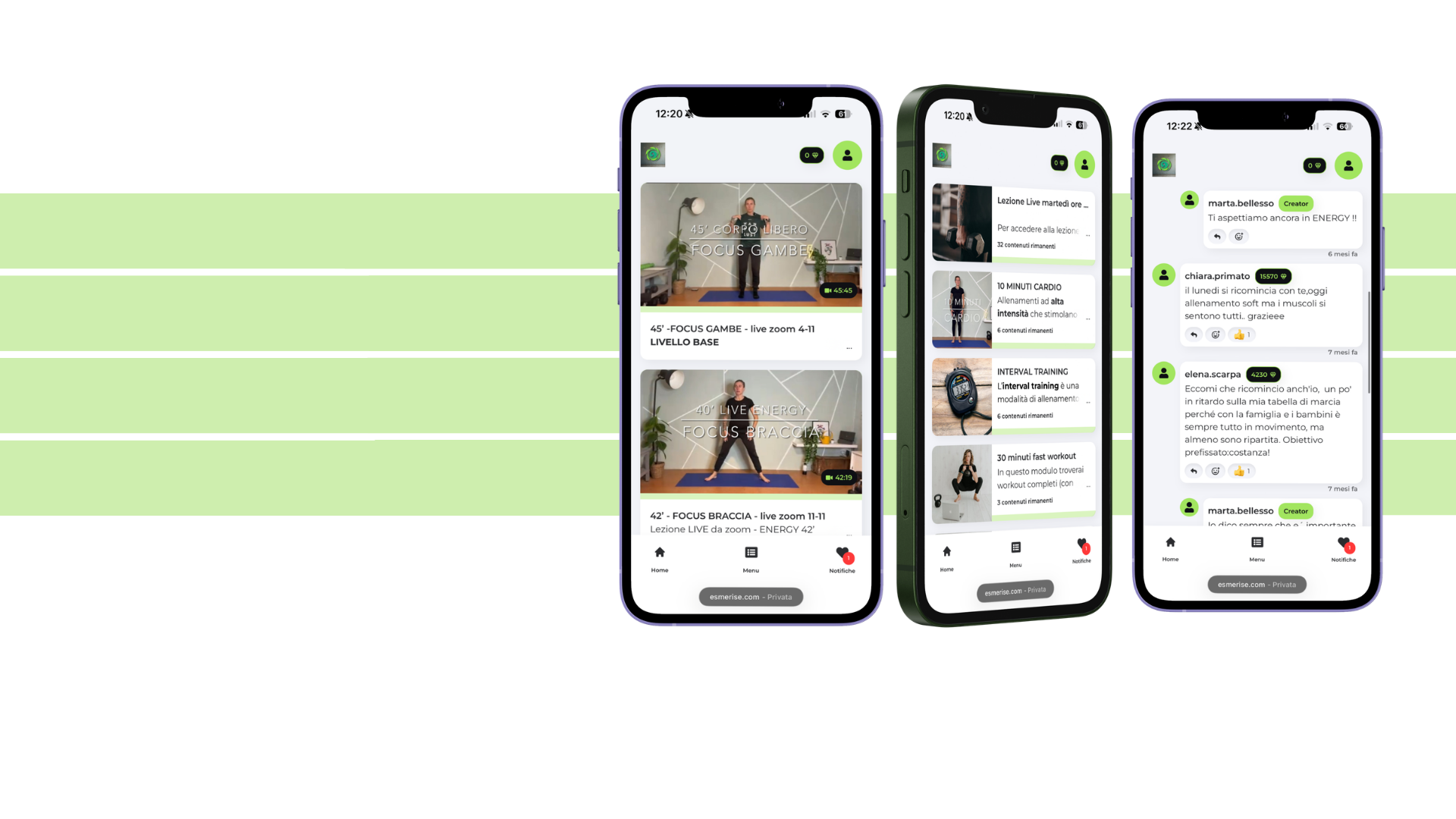Koru Academy visualizzata su smartphone